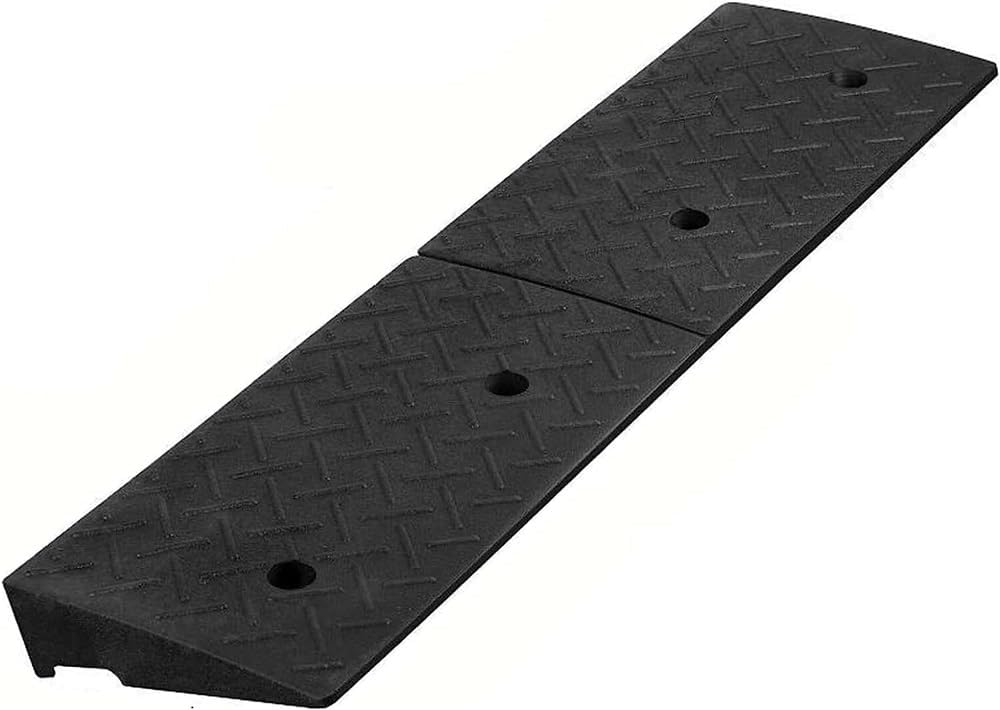 JIUYUEYA Loading Ramps, Kerb Ramps, Black Rubber Hotel Slope Mat Car Wheelchair Threshold Ramps Garage Portable Service Ramps (Size : 39x12x6 in)