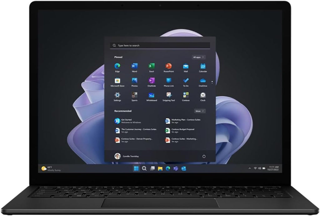 Microsoft Surface Laptop 5 13.5' Touchscreen Notebook - 2256 x 1504 - Intel Core i7 12th Gen i7-1265U - Intel Evo Platform - 16 GB Total RAM - 256 GB SSD - Matte Black
