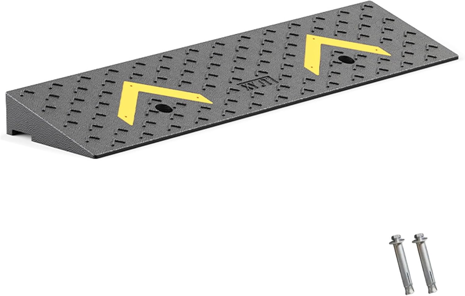 Curb Ramp Heavy Duty Rise Threshold Ramp with Expansion Screws Driveway Ramp for Loading Dock Warehouse Wheelchair(100 * 25 * 9cm/39 * 10 * 3.5in)