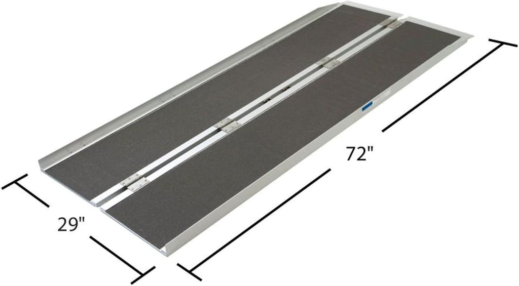 6' Wheelchair Ramp for Home Entry, Folding, Silver Spring