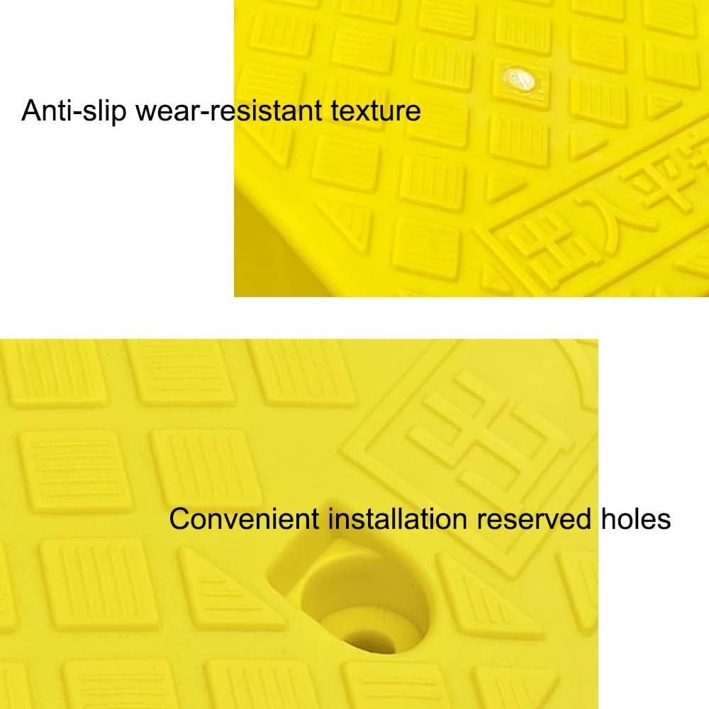 Rubber Curb Ramp for Wheelchair, 2/3/4/5/6/7 in Rise Threshold Ramp, Non-Slip Driveway Kerb Ramp, Lightweight Entry Ramp for Low Cars Scooter Motorycle(Black,40 * 60 * 22cm/16 * 24 * 8.7in)