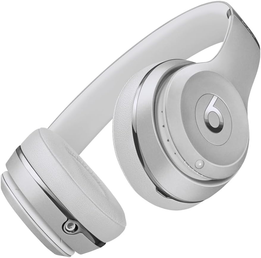 Beats Solo3 Wireless On-Ear Headphones - Silver (2024 Model) (Renewed)