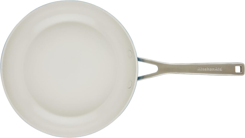 KitchenAid Hard Anodized Ceramic Nonstick Cookware Pots and Pans Set, 9 Piece - Blue Velvet