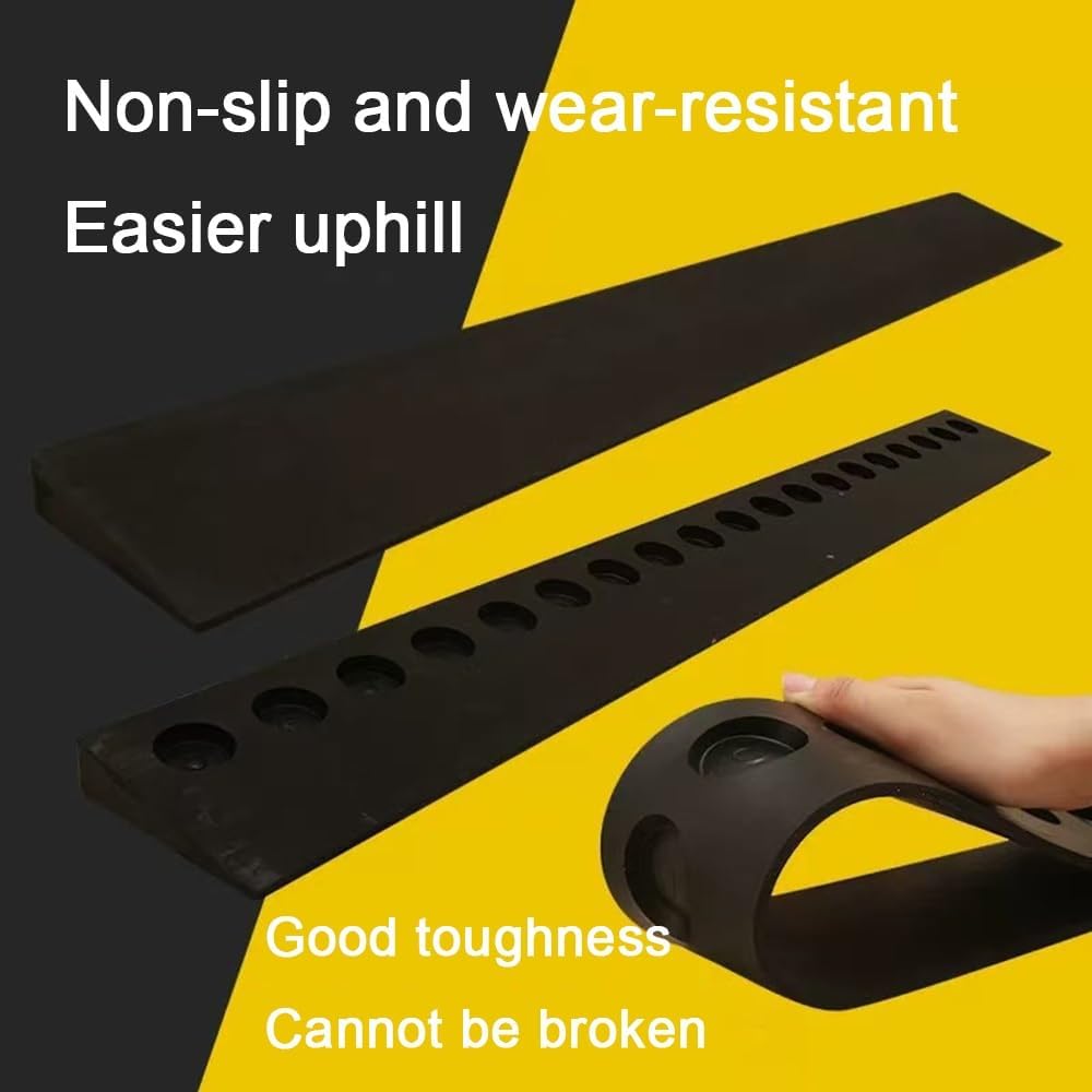 0.6' Rise Wheelchair Threshold Ramp Solid Rubber Entry Curb Ramp Non-Slip Door Ramps Wheelchair Ramp For Home Entrance, Load Capacity 3000 LBS(Height: 5.5cm/2.16in)