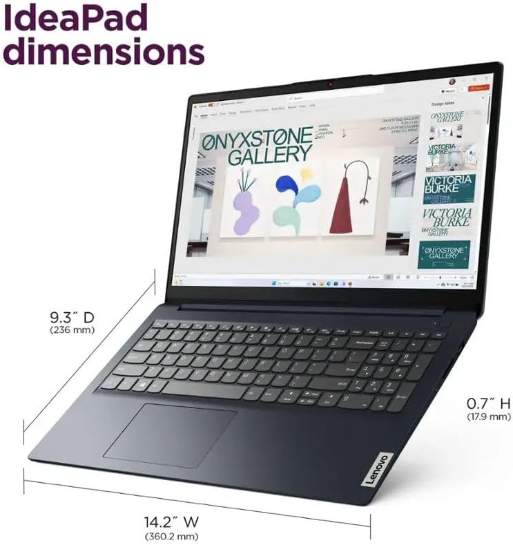 Lenovo IdeaPad 15.6' HD Anti-Glare w/ 1 Year Microsoft 365, 20GB RAM, 1.1TB SSD, Windows 11 Pro, WiFi 6, HDMI, USB-C, Intel Processor, SD Card Reader, Up to 9.5 Hours Battery Life, w/WOWPC USB