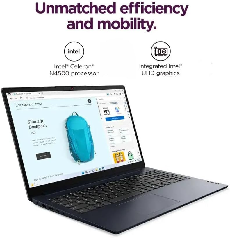 Lenovo IdeaPad 15.6' HD Anti-Glare w/ 1 Year Microsoft 365, 20GB RAM, 1.1TB SSD, Windows 11 Pro, WiFi 6, HDMI, USB-C, Intel Processor, SD Card Reader, Up to 9.5 Hours Battery Life, w/WOWPC USB