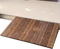 Non-Slip Wood Threshold Ramp for Home Entry - 4''-10'' Rise, 60x50x10cm (24x20x4'') - Ideal for Front Door Accessibility and Wheelchair Use