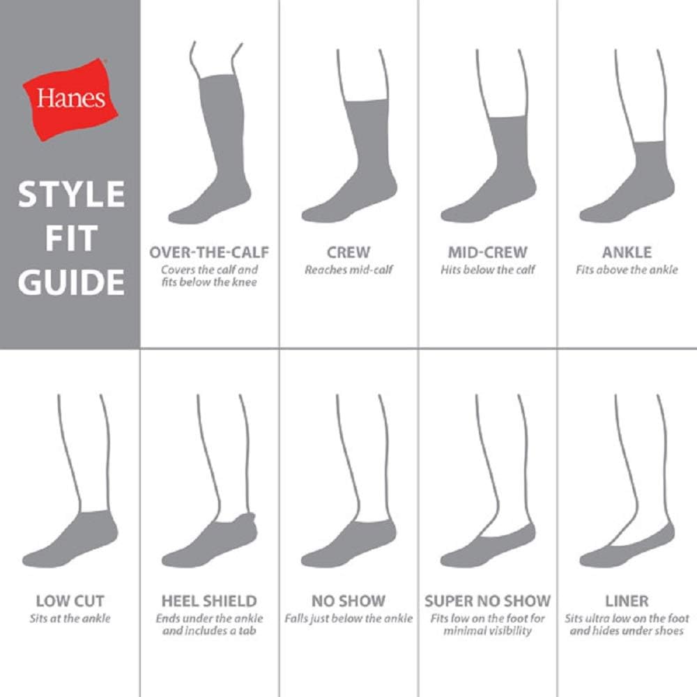 Hanes Men's Socks, Active Cool X-temp Lightweight Moisture-wicking Cushioned Ankle, Crew and No Show, 12 and 14 Pair Packs