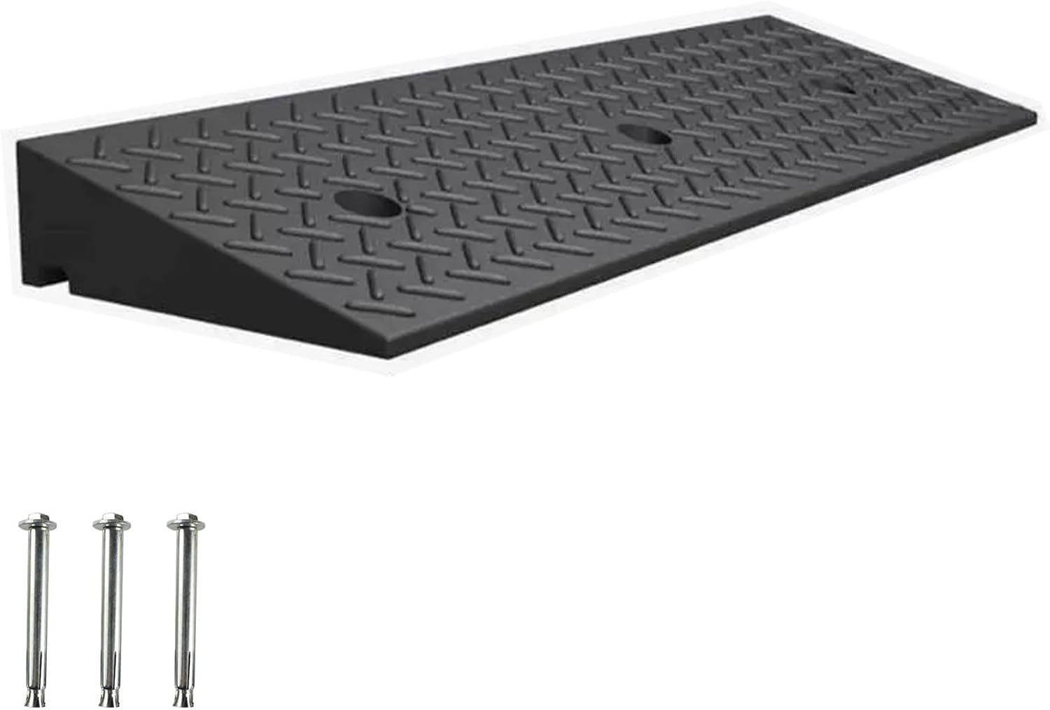 2 To 8'' Rise Car Ramps, Heavy Duty Loading Driveway Curb Ramps 2200 Lbs Driveway Ramp, Threshold Ramps, for Loading, Dock, Bike, Vehicle, Warehouse, Sidewalk(100*38*15cm/39*15*5.9in)