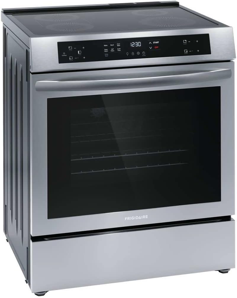 Frigidaire 30 in 5.3 cu.ft. 4-Burner Element Slide-in Front Control Self-Cleaning Induction Range w/Convection in Stainless Steel