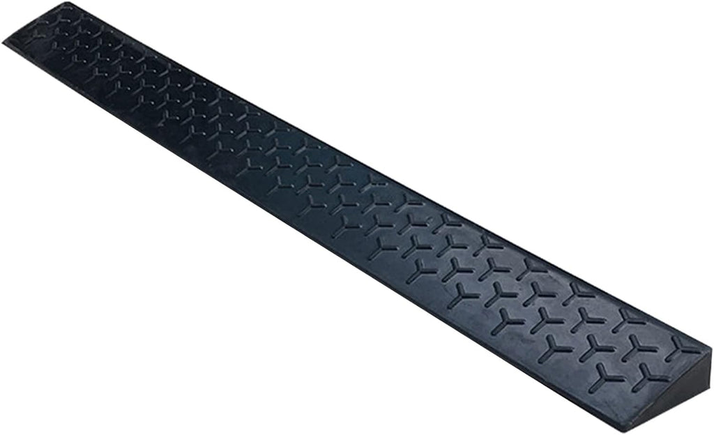 Wheelchair Ramp Portable Threshold Ramp Rubber, 1/2/3/4/5 cm Rise Wheelchairs Ramps for Home Garden Yard Sliding Glass Doors Steps, Indoor Outdoor Entry Transitions Slope(Size:100x12x5(39.4x4.7x2'))
