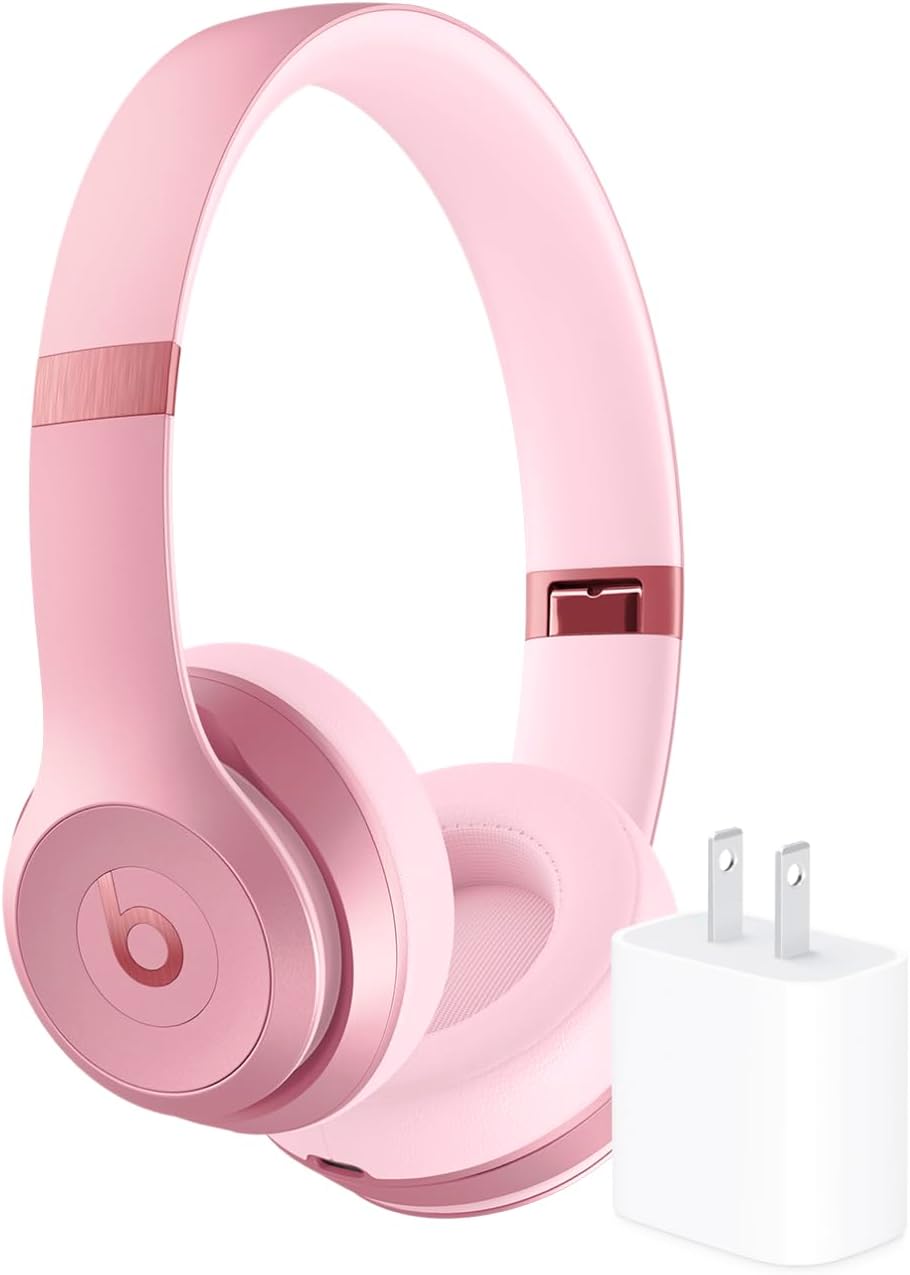 Beats Solo 4 Wireless Headphones with 20W Power Adapter - Metallic Pink