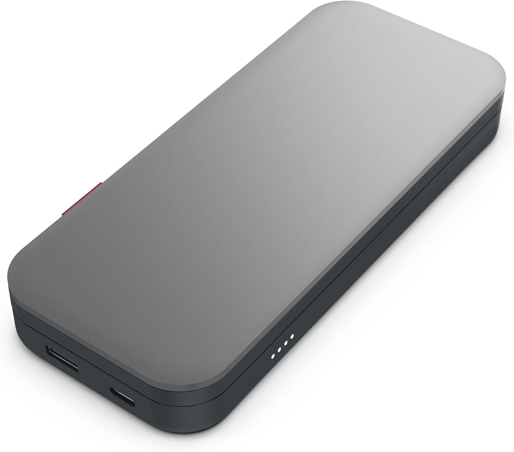 Lenovo Go USB-C Laptop Power Bank 20,000 mAh, 2xUSB-C, 1xUSB-A, <3h Recharging Time, Storm Grey