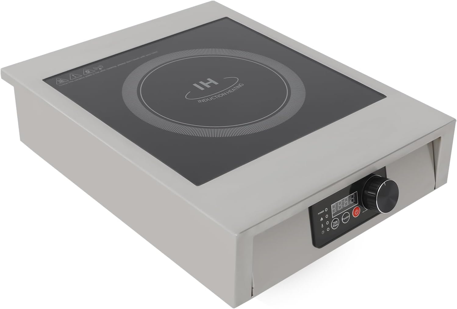 Electric Hot Plate for Cooking Portable Single Burner 3500W Stainless Steel hot plates Heat-up in Seconds Adjustable Temperature Control Stainless Steel Non-Slip Rubber Feet for Home Dorm