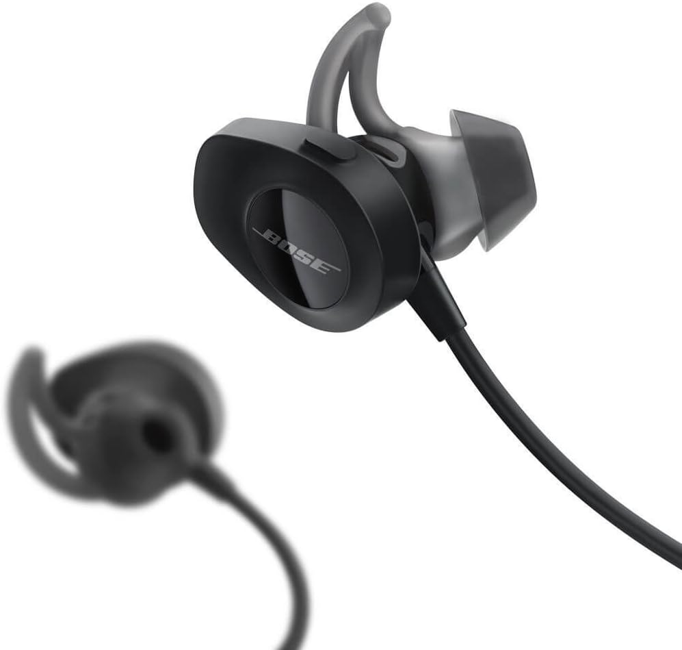 Bose SoundSport, Wireless Earbuds, (Sweatproof Bluetooth Headphones for Running and Sports), Black