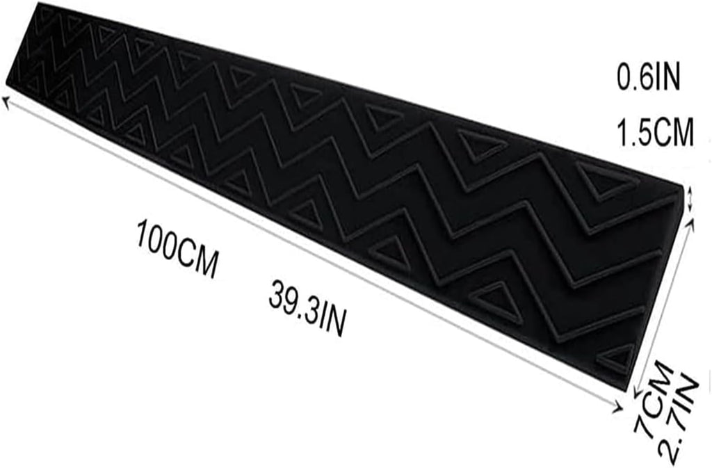 Threshold Ramp Wheelchair Ramp Non-Slip Plastic Threshold Ramp Wear-Resistant Speed Bump Portable Scooter Ramp Fo Door Handicap Ramps Anti-Slip (Yellow 100 * 7 * 1.5in)