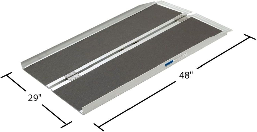 4' Wheelchair Ramp for Home Entry, Folding, Silver Spring