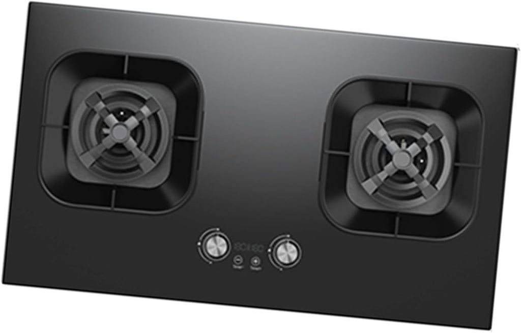 Gas Stove,Portable 2 Burners Gas Hob NG/LPG Automatic Ignition, Gas Cooktop with Flameout Protection 5.2KW Desktop and Embedded,Gas Cooker for Outdoor Camping Home(NG)