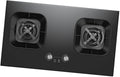 Gas Stove,Portable 2 Burners Gas Hob NG/LPG Automatic Ignition, Gas Cooktop with Flameout Protection 5.2KW Desktop and Embedded,Gas Cooker for Outdoor Camping Home(NG)