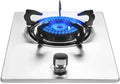 Gas Cooker 1 Burner,Stainless Steel Gas Cooker,Gas/LP Gas Conversion Stove,with Flameout Protection,for Home Kitchen(LPG)