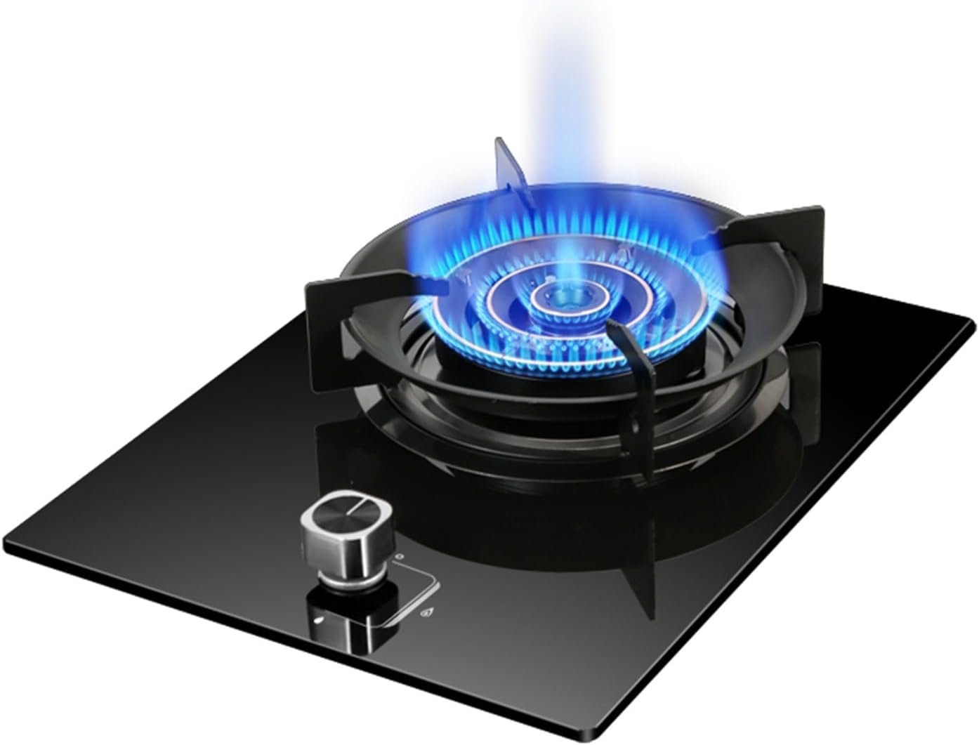 Gas Stove with 1 Burner,Kitchen Counter Top Stove,5.2KW Camping Gas Cooker,Outdoor and Indoor Portable,with Flameout Protection,for Home Kitchen(NG)