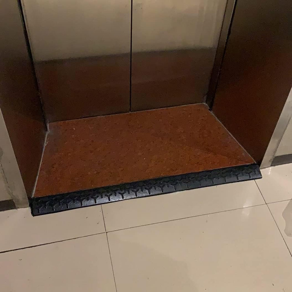 Rubber Kerb Ramp, Heavy Duty Curb Ramp Portable Threshold Ramps, 1/1.5/2/2.5/3/3.5/4/4.5/5/6/7/8/9/10Cm Height, Resistant and Convenient, for Wheelchairs/Door Acess/Bathrooms/Steps/Curb(100*5*1.5Cm)
