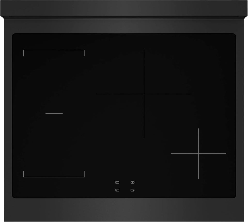 ZLINE Autograph Edition 30 in. 4.2 cu. ft. Paramount Induction Range with 4 Element Cooktop and Electric Convection Oven in Black Stainless Steel with Polished Gold Accents (SINRBZ-30-G)