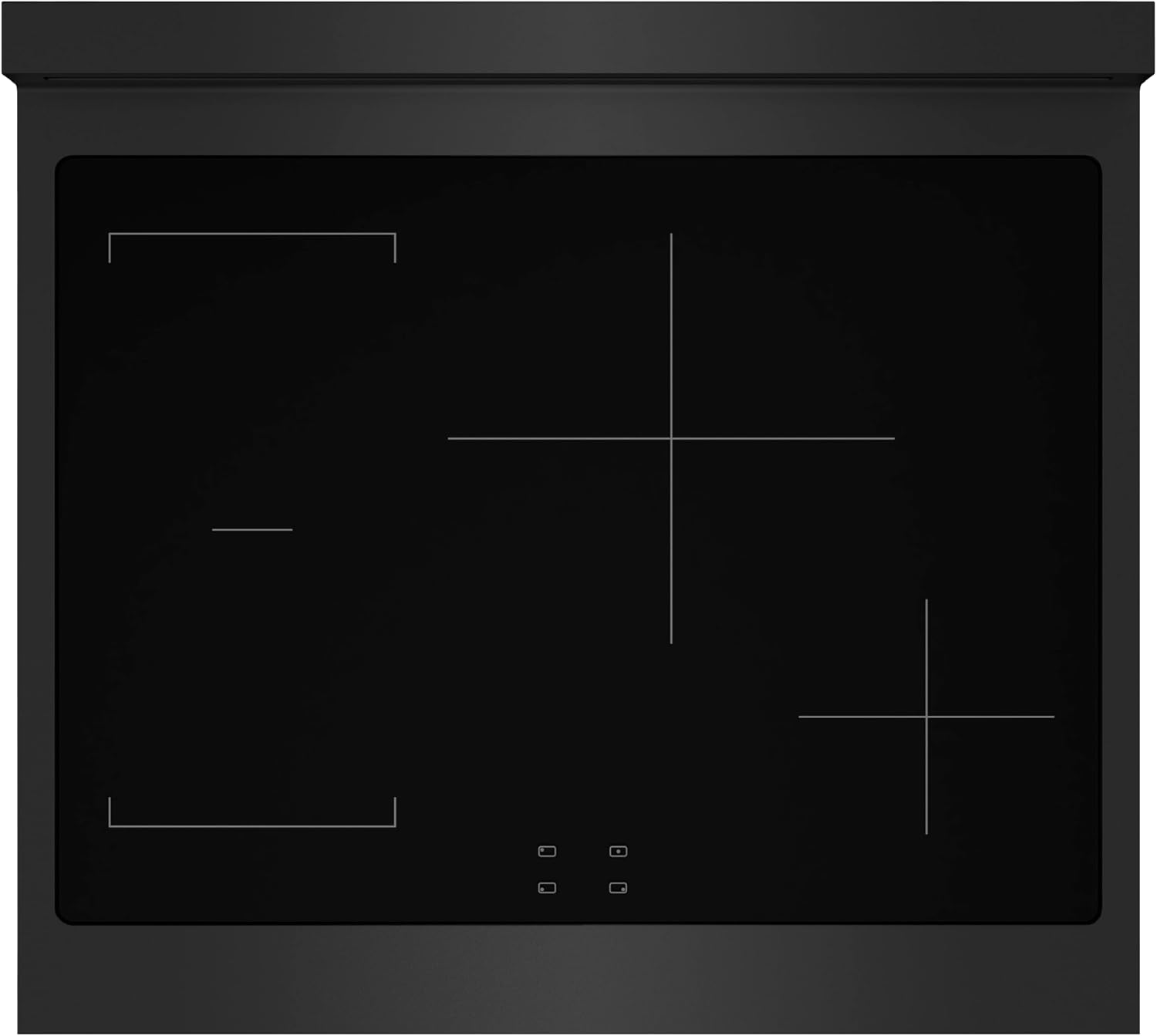 ZLINE Autograph Edition 30 in. 4.2 cu. ft. Paramount Induction Range with 4 Element Cooktop and Electric Convection Oven in Black Stainless Steel with Champagne Bronze Accents (SINRBZ-30-CB)
