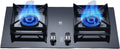 Portable Gas Stove,2 Burner Stainless Steel Cooktop,LPG/NG Dual-purpose,Square Stove Frame Pure Copper Fire Cover,for Home Outdoor Cooking(NG)