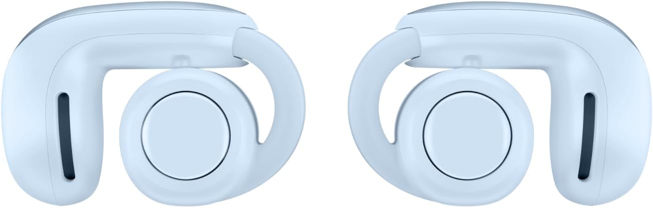 Bose Ultra Open Earbuds, Immersive Audio Open Ear, Clip-On for Running With OpenAudio Awareness, Up to 48 Hours Battery Life, Moonstone Blue (Renewed)