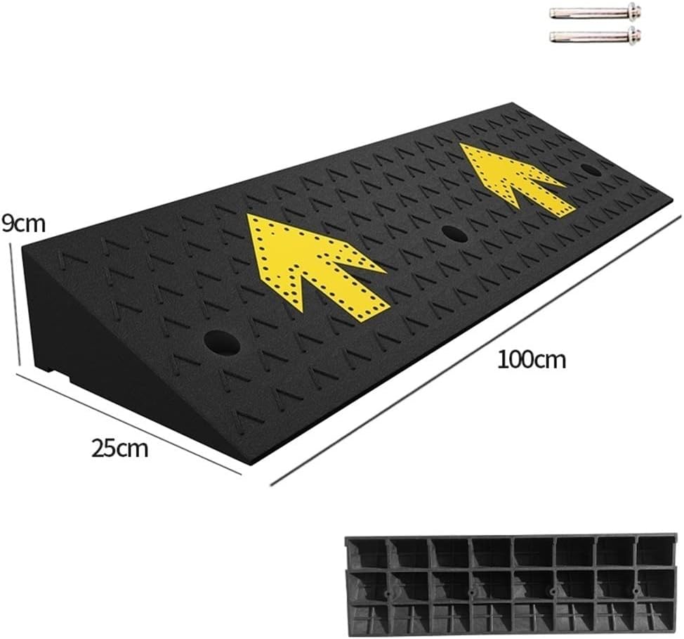Car Ramp, Driveway Curb Ramps, 1-4' Rise Threshold Ramp, Non-Slip Entry Ramp, Rubber Wheelchair Ramps for Doorways, Entryway, Steps, Garage ﻿ ﻿ ﻿ ﻿(3.5' Rise/9cm)