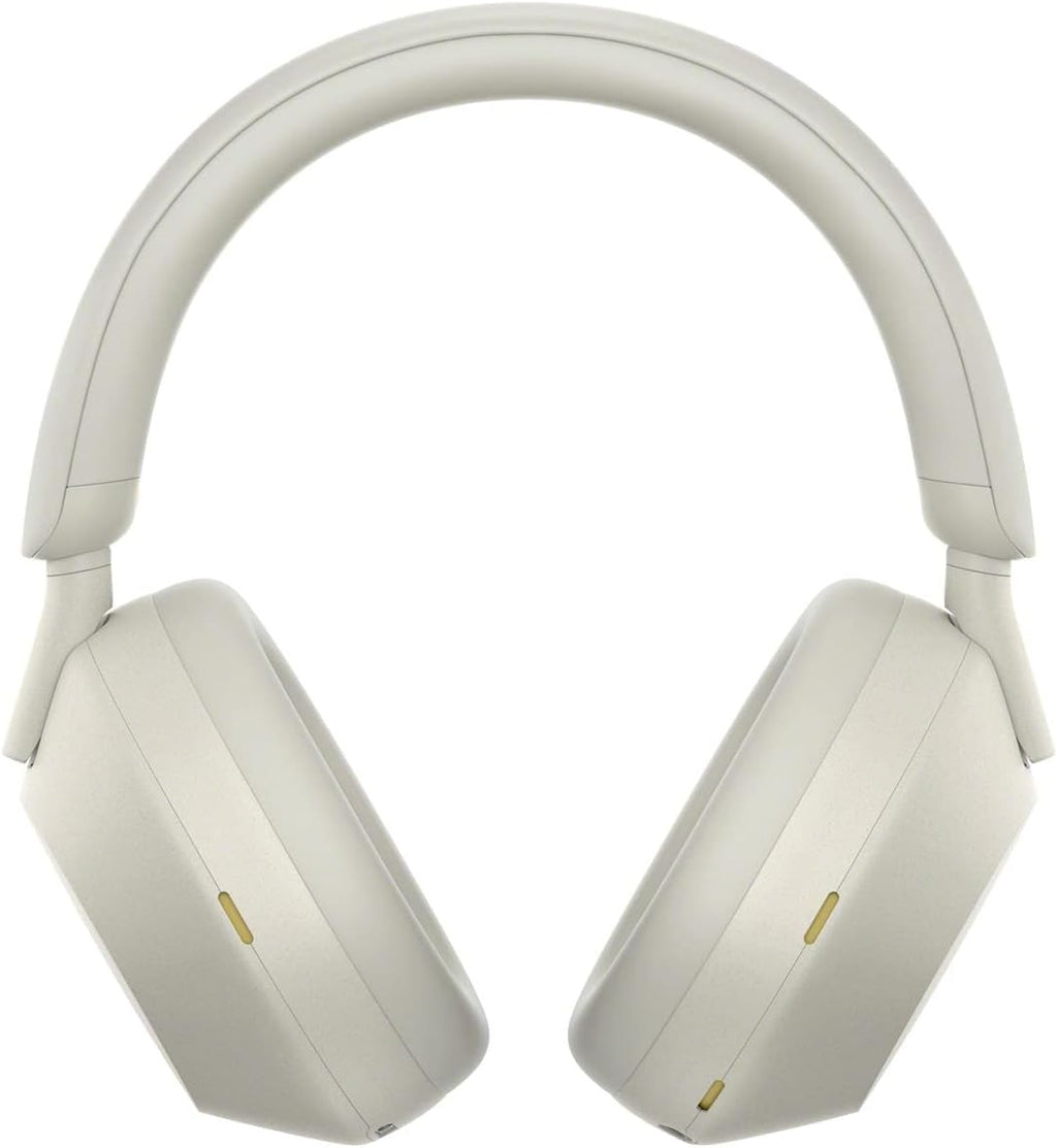 Sony Title WH-1000XM5 The Best Wireless Noise Canceling Headphones with Auto Noise Canceling Optimizer, Crystal Clear Hands-Free Calling, and Alexa Voice Control, Silver, with Stand, P-Bank