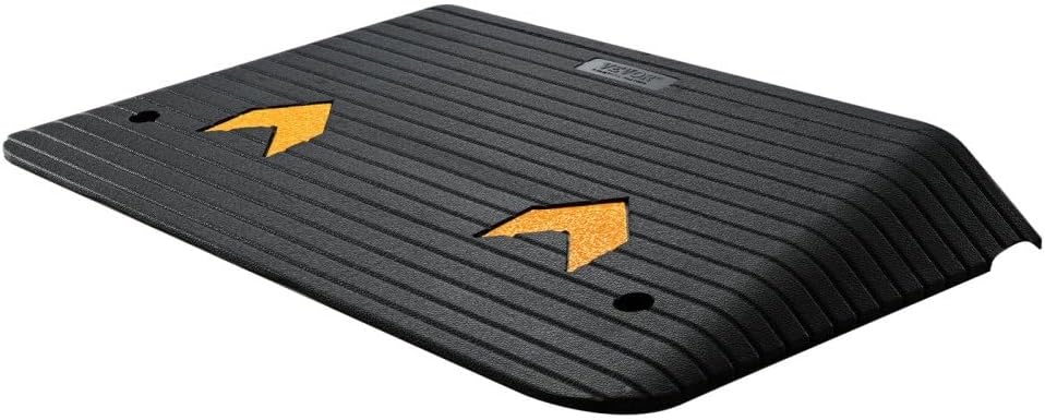 Heavy Duty Metal Threshold Ramp for Wheelchair, 3.5 Inch Rise Doorway Ramp with Channel Design, Non-Slip Surface for Indoor Outdoor Use