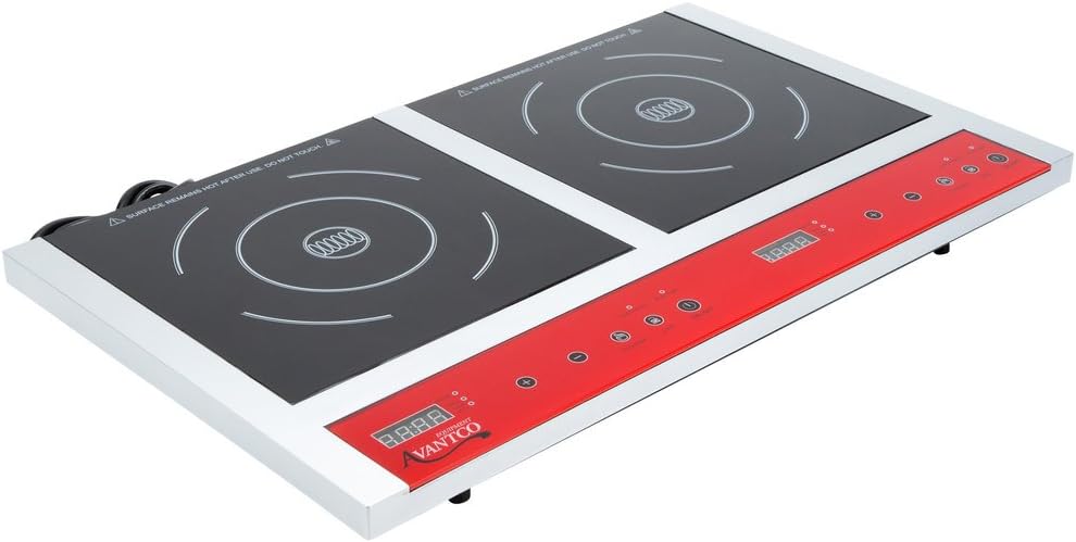 (Ship from USA) Avantco IC18DB NEW Double Countertop Induction Range / Cooker - 120V, 1800W /ITEM NO#8Y-IFW81854179778