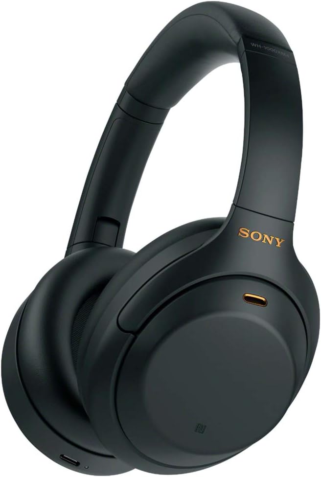 Sony WH-1000XM4 Wireless Premium Noise Canceling Overhead Headphones with Mic for Phone-Call and Alexa Voice Control, Black WH1000XM4 Bundle with Deco Gear Pro Audio Headphone Stand