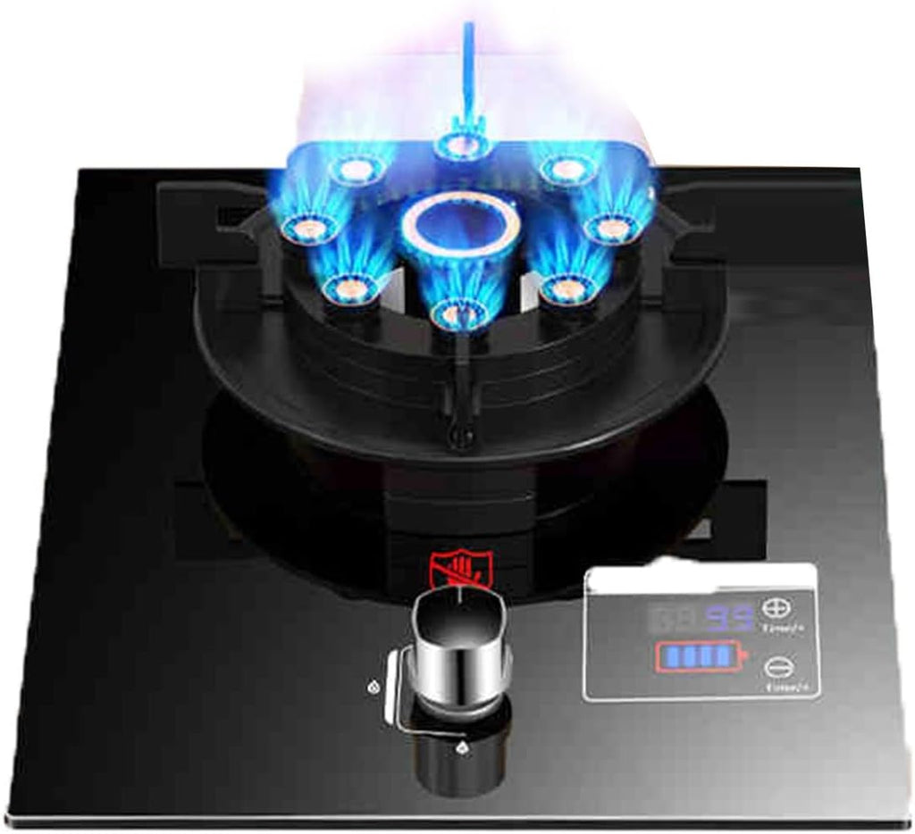 Gas Hob, Gas Cooker Desktop and Embedded 5.2kw NG/5kw LPG Gas Stove, Gas Cooktop with Flame Failure Protection, Single Burner for Home Camping Outdoor(NG)
