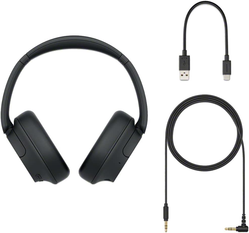 Sony WH-CH720N/B Wireless Noise Cancelling Headphone Black Bundle with Premium Deco Essentials CPS Exclusive 3 Year Protection Pack