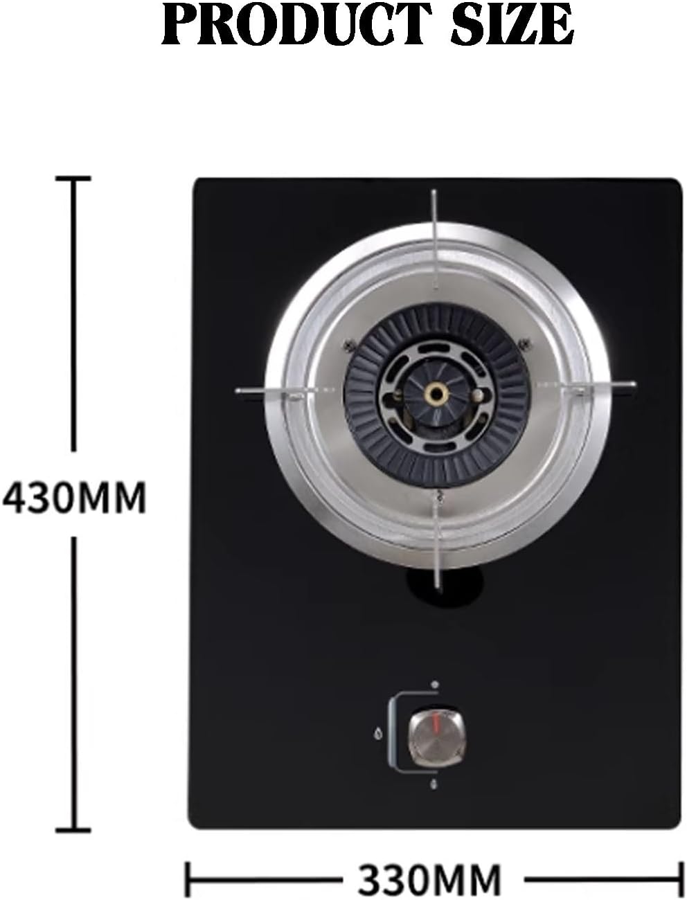 Gas Stove,Tempered Glass Gas Cooktop,1 Burners with Thermocouple Protection,NG/LPG Convertible,Suitable for Home and Commercial Use,5.2KW/17742.4BTU (Color : LPG)