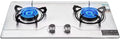 Propane Stove,Stainless Steel Gas Cooktop,2 Burners Portable Propane Stove,Maximum 17742.4BTU Suitable for Kitchen Apartments and RV (Color : LPG, Size : Style 1)