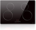 Noxton 30 inch Induction Cooktop, 7200W Electric Cooktop with 4 BOOST Burners, 9 Power Settings, Timer, Child Safety Lock, Pause, 220~240V Hard Wire Induction Stovetop