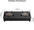 Propane Stove 2 Burners Portable Propane Stove,14330.4BTU High Power Tempered Glass Gas Cooktop for Home Use Food Stalls and Canteens (Color : LPG, Size : Style 1)