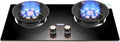 Propane Stove,2 Burners Portable Propane Stove,tempered Glass Gas Cooktop,Maximum 17742.4BTU Great for Family Restaurants and Food Trucks (Color : LPG)