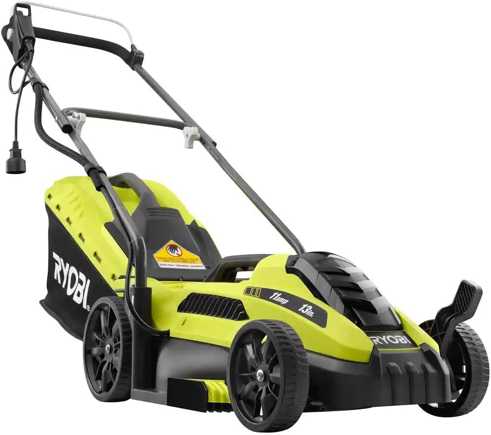 RYOBI 13 in. 11 AMP Corded Electric Walk Behind Push Lawn Mower RYAC130-S