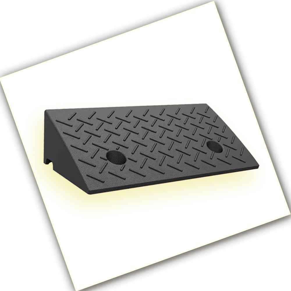 Curb ramp,Driveway ramp, 2' 8' Rise Non-Slip Wheelchair Threshold Ramp Heavy Duty Driveway Ramps for Doorway Sidewalk Garage(H 13 CM/5')