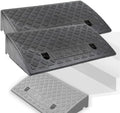 PVC Curb Ramp, Anti-Slip Driveway Ramps, 1in-7.5in Portable Threshold Ramp, Motorcycle/Cars/Wheelchairs, Lightweight Ramp for Indoor Home-2pcs (Color : B, Size : 50x40x17cm/20x15.7x6.3in)