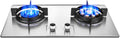 Propane Stove,2 Burners Portable Propane Stove,Stainless Steel Gas Cooktop,Maximum 17742.4BTU for Home Kitchens, Restaurants and Food Trucks (Color : NG, Size : Style 2)