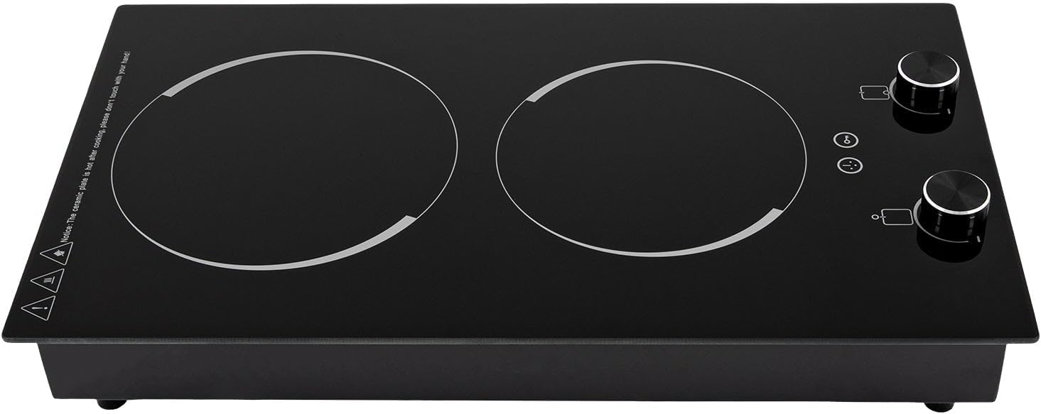 2-Burner Electric Induction Cooktop Stove Top Touch Control w/Child Lock 2100W