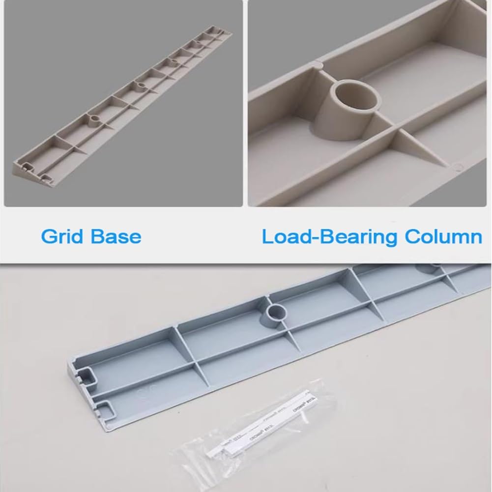 3-11cm Rise Height Threshold Ramp,Portable Lightweight Plastic Curb Ramp for Driveway Scooters Wheelchair,Gray(99x24xHeight 11 cm)
