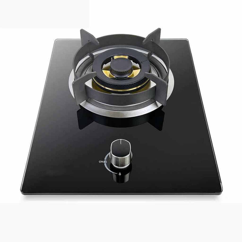 Portable Single Burner Gas Stove,Tempered Glass Panel Wok Indoor Gas Stove LPG/NG,Suitable for RV Home Camping Garden Catering(LPG)