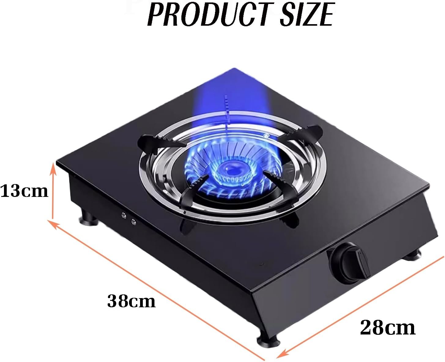 Single Burner Gas Stove,Gas Stove with Supercharged Fire and Tempered Glass,with Thermocouple Protection for Tailgating, Seafood Boil,Home Brewing